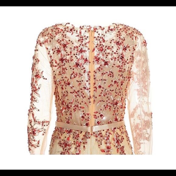 🆕Long Sleeve Embroidery Gown-Gold Rose - Picture 4 of 5